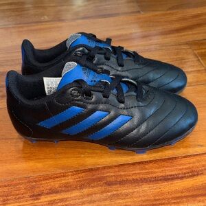 Adidas Kids Black and Blue Soccer Cleats size 13K